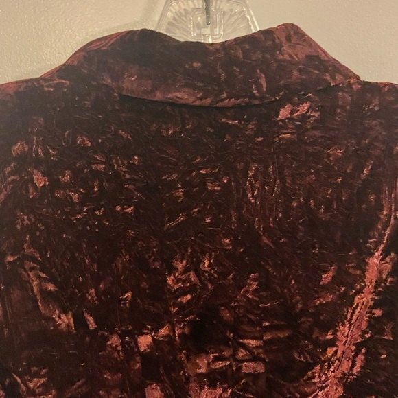 Waverly Grey liberant 2 button velvet deep Burgundy/plum women blazer size small - Picture 11 of 13